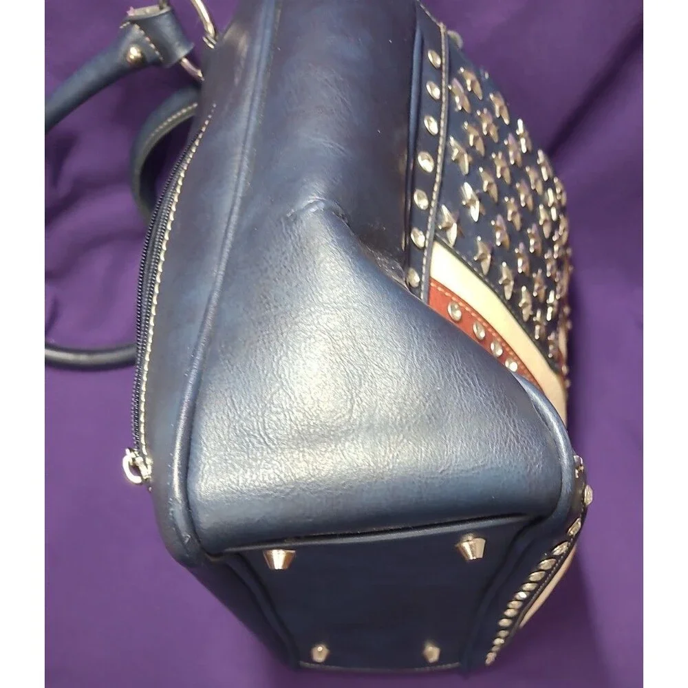 American Flag Carry Purse Patriotic Handbag Rhinestone Studded Montana West Styl